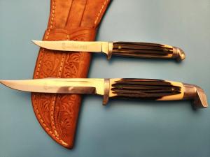 1960-1971 Queen Fixed Blade Knife Set w/Sheath