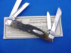 Case Classic 6488 XXX Genuine Green Bone Handle Four Blade Congress Knife