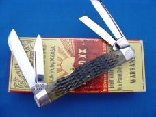 Case Classic 6488 XXX Genuine Green Bone Handle Four Blade Congress Knife