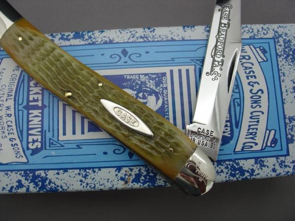 Case Classic 61098 Light Greenish & Brown Bone Handle Toothpick Knife Prototype