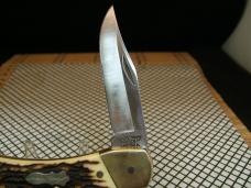 SCHRADE UNCLE HENRY LB8 PAPA BEAR VINTAGE U.S.A. LOCK BACK POCKET KNIFE IN GREAT CONDITION & SHEATH