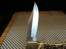 SCHRADE UNCLE HENRY LB8 PAPA BEAR VINTAGE U.S.A. LOCK BACK POCKET KNIFE IN GREAT CONDITION & SHEATH