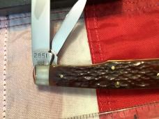1988 Winchester Gunstock Knife (Mdl# 2851) w/ Nice Brown bone handles Handles -.NOS in orig box