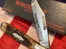 1994 Winchester xLarge Folding Hunter (Mdl# 1920 S) w/ Super Gnarly Slab Stag Handles -NOS orig box