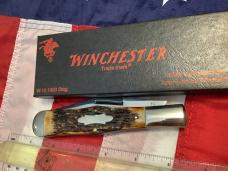 1994 Winchester xLarge Folding Hunter (Mdl# 1920 S) w/ Super Gnarly Slab Stag Handles -NOS orig box