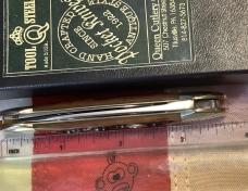 Queen Canoe Knife w/ Amber Carved Stag Bone Handles (Mdl# 64 ACSB) -NOS in orig box & Minty 