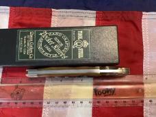 Queen Made Cheetah / Swing Guard w/ Amber Carved Stag Bone Handles (Mdl# 1L ACSB) -NOS in orig box