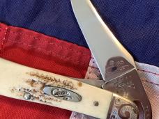 Case xx 2001 Russlock (Mdl# V61953L SS) w/ Vintage Bone Handles + Scrolled Bolsters -NOS