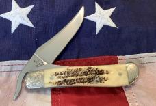 Case xx 2001 Russlock (Mdl# V61953L SS) w/ Vintage Bone Handles + Scrolled Bolsters -NOS
