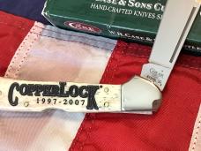 Case xx 2007 CopperLock (Mdl# 61549L SS) w/ Carmel Appaloosa looking Bone Handles -NOS