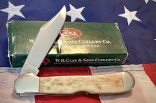 Case xx 2007 CopperLock (Mdl# 61549L SS) w/ Carmel Appaloosa looking Bone Handles -NOS