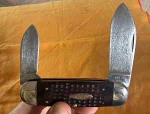 1974 Case XX Elephant Toe wPre-etched SSP Worked Blades Unique  Please Read