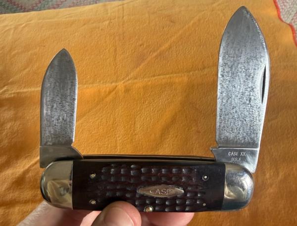 1974 Case XX Elephant Toe w/Pre-etched SSP Worked Blades. Unique!  Please Read!
