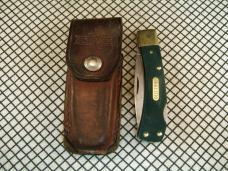 SCHRADE OLD TIMER 5OT BRUIN USA MADE VINTAGE 58/63 1095 CARBON STEEL BLADE LOCKBACK KNIFE & SHEATH