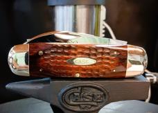 1974 Case XX Elephant Toe Etched Blade 6250 Brown Jigged Wood