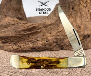Parker-Edwards USA One Blade Trapper Pocket Knife A 1423-1 Stag Handle 25