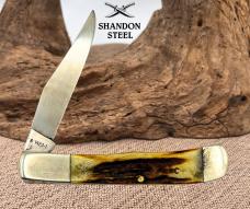 Parker-Edwards USA One Blade Trapper Pocket Knife A 1423-1 Stag Handle (25)