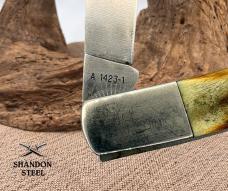 Parker-Edwards USA One Blade Trapper Pocket Knife A 1423-1 Stag Handle (25)