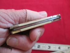 SHARP USA 700 Small Jigged Bone Lockback Stainless Knife (hairline crack)