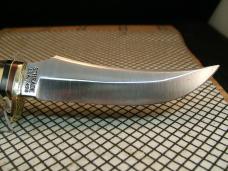 SCHRADE 498 USA VINTAGE CARBON STEEL CUSTOM "BENCH MADE" 49'R GOLD RUSH COMMEMORATIVE KNIFE & SHEATH