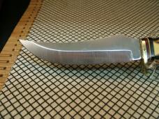 SCHRADE 498 USA VINTAGE CARBON STEEL CUSTOM "BENCH MADE" 49'R GOLD RUSH COMMEMORATIVE KNIFE & SHEATH