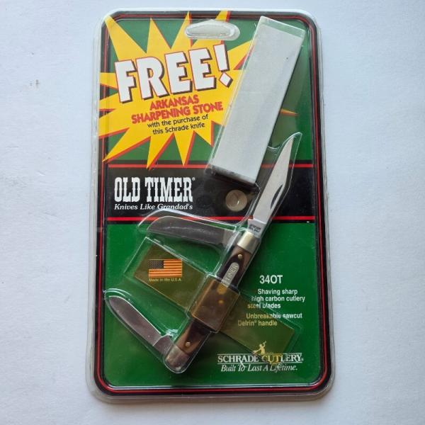 Vintage 1995 Schrade USA 34OT Old Timer Stockman Knife Free Arkansas Stone NIP NOS
