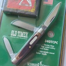 Vintage 1995 Schrade USA 34OTCPC Old Timer Stockman Knife Free Playing Cards NIP