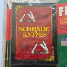 Vintage 1995 Schrade USA 34OTCPC Old Timer Stockman Knife Free Playing Cards NIP