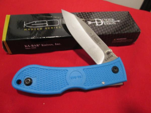 NEW NIB KABAR 4062 DOZIER DESIGN Locckback Knife Blue NEW NIB KABAR 4062 DOZIER DESIGN Locckback Knife Blue