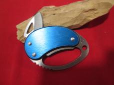 2003 BUCK KNIVES WHITTAKER 759 Blue Bottle Opener liner lock Knife - Disct'd
