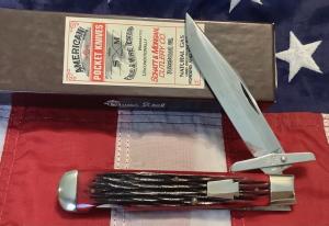 Schatt amp Morgan Swing Guard  Cheetah w Great Red Bone Handles -NOS amp NM