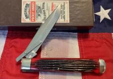 Schatt & Morgan Swing Guard / Cheetah w/ Great Red Bone Handles -NOS & NM