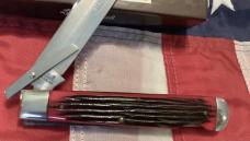 Schatt & Morgan Swing Guard / Cheetah w/ Great Red Bone Handles -NOS & NM