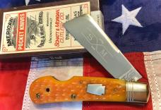 Schatt & Morgan Big Ole Cotton Sampler w/ Wowzer Orange'ish Yellow Bone Handles -NOS & NM