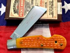 Schatt & Morgan Big Ole Cotton Sampler w/ Wowzer Orange'ish Yellow Bone Handles -NOS & NM