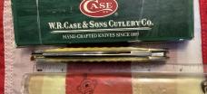 Case xx Elephants Toe Knife w/ Olive Green Bone Handles +Case Classic Blace Etch & Scrolled Bolsters