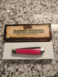 Roper Knifes Smooth Pink Sky Bone Little Peanut Pocket Knife NIB