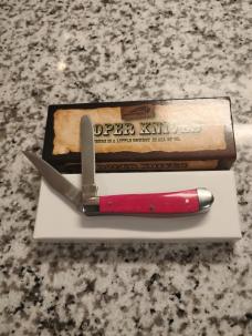 Roper Knifes Smooth Pink Sky Bone Little Peanut Pocket Knife NIB