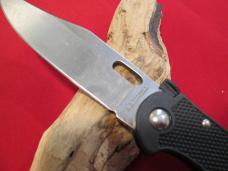 AG RUSSELL Seki Japan Featherlite Black One Hand Open Pinch Locking Knife