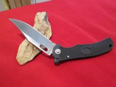 AG RUSSELL Seki Japan Featherlite Black One Hand Open Pinch Locking Knife
