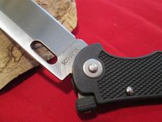 AG RUSSELL Seki Japan Featherlite Black One Hand Open Pinch Locking Knife