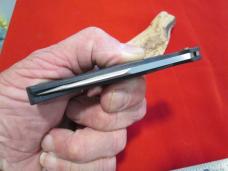 AG RUSSELL Seki Japan Featherlite Black One Hand Open Pinch Locking Knife