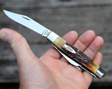 Case XX USA 10 dot 1970 pocketknife pattern 5375 with stag handles near mint