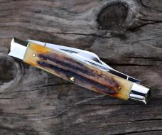 Case XX USA 10 dot 1970 pocketknife pattern 5375 with stag handles near mint