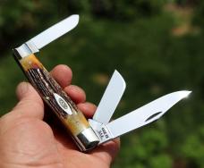 Case XX USA 10 dot 1970 pocketknife pattern 5375 with stag handles near mint
