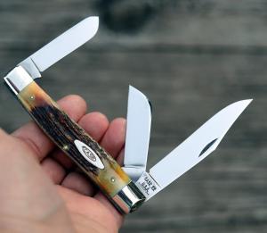 Case XX USA 10 dot 1970 pocketknife pattern 5375 with stag handles near mint