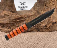 Ka-Bar 1320USA 250TH USA Commemorative 1095 Cro-Van Blade Leather Sheath NIB