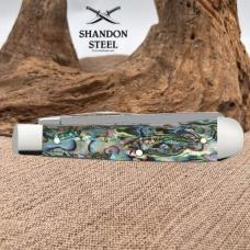 Case XX USA Knives Trapper Genuine Abalone Stainless Pocket Knife 12000 NIB