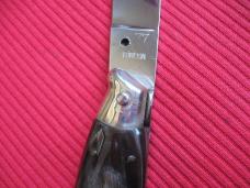 Vintage Italian 10" Fish Picklock STILETTO Horn Switchblade Knife.