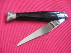 Vintage Italian 10" Fish Picklock STILETTO Horn Switchblade Knife.